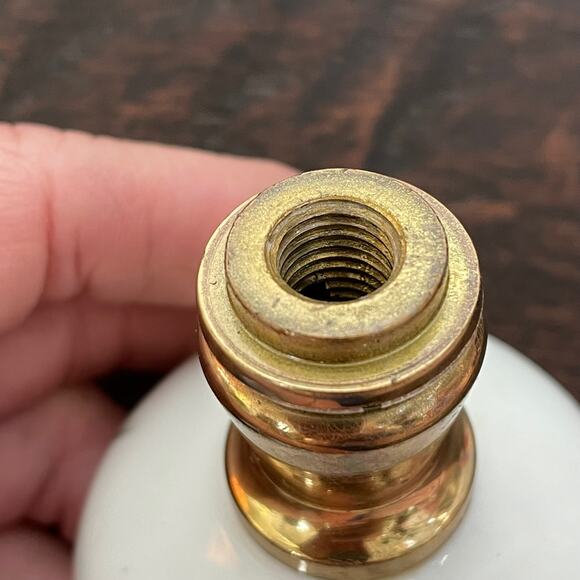 Vintage Porcelain Door Knob Floral Hand Painted? White with Flowers Single - Picture 6 of 16